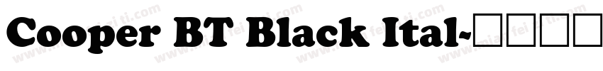 Cooper BT Black Ital字体转换